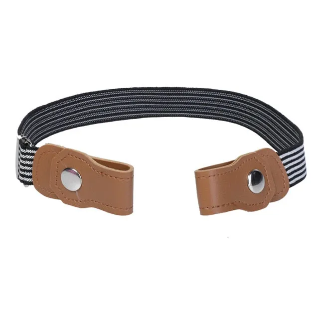 AWAYTR Unisex Buckle-Free Elastic Women Men No Buckle Adjustable Belt