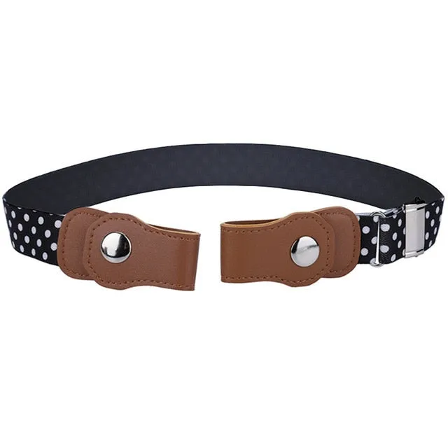 AWAYTR Unisex Buckle-Free Elastic Women Men No Buckle Adjustable Belt