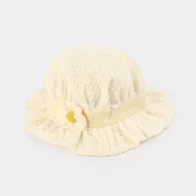 BABY ROUND CAP/HAT 9 MONTH    | YELLOW