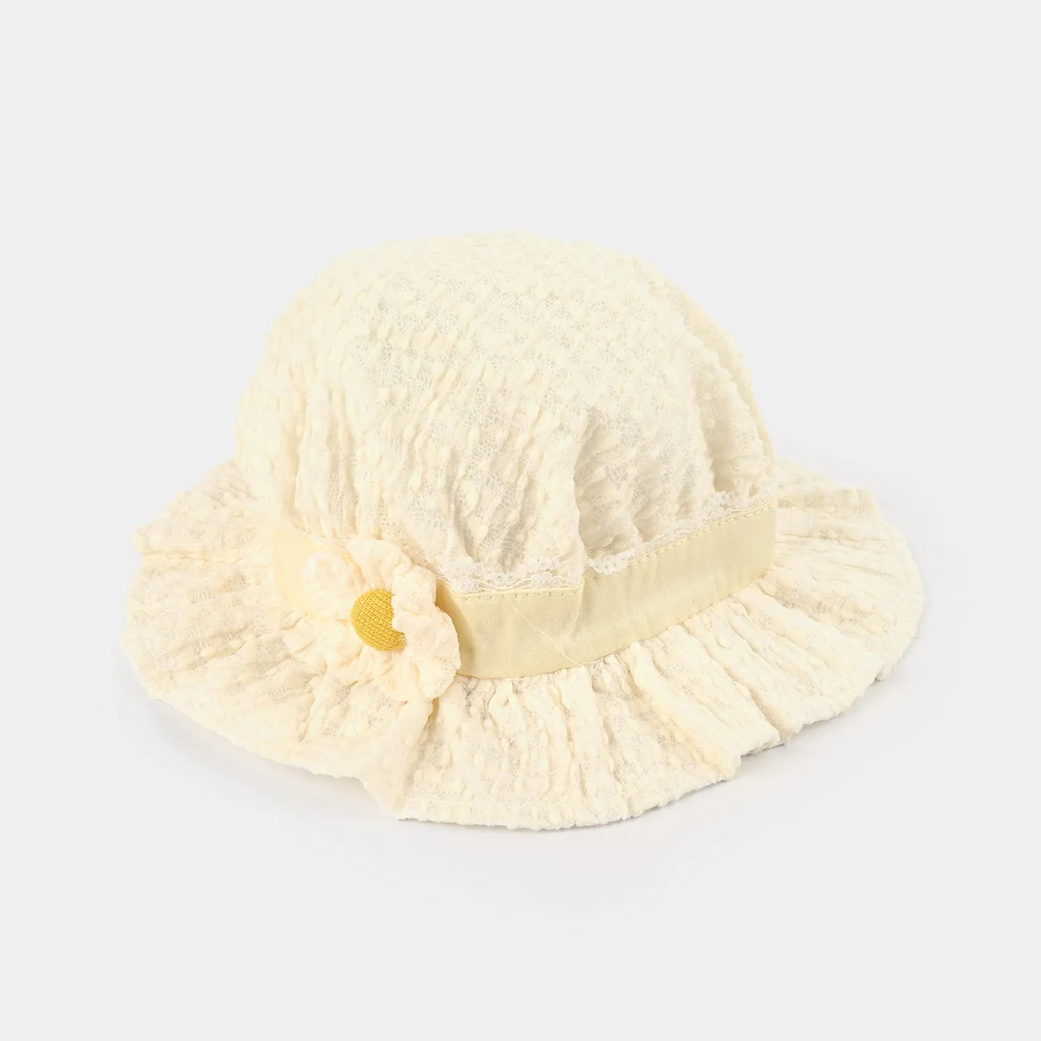 BABY ROUND CAP/HAT 9 MONTH    | YELLOW