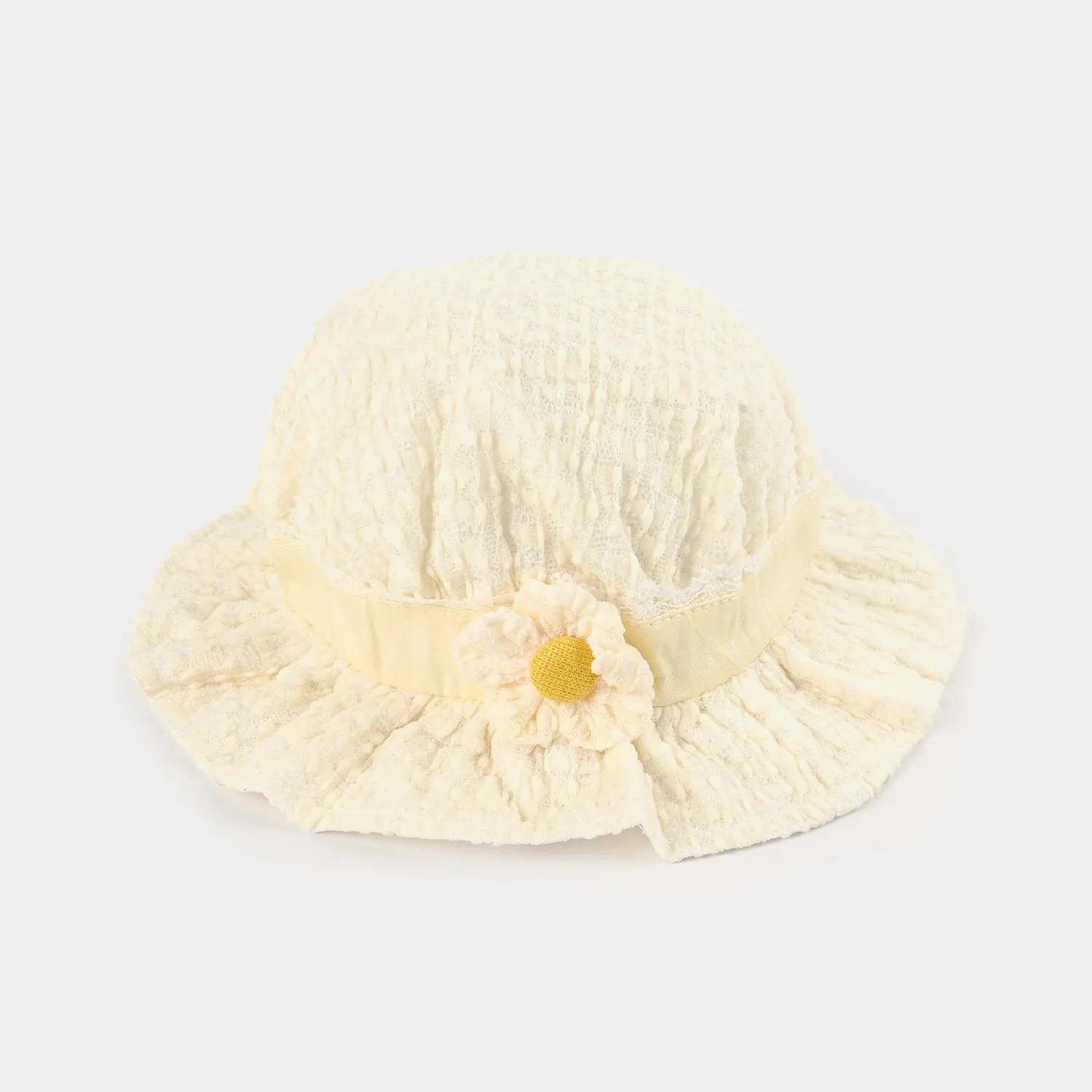 BABY ROUND CAP/HAT 9 MONTH    | YELLOW