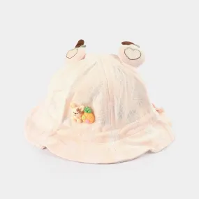 Baby Round Cap/Hat | 9M  | Light Pink