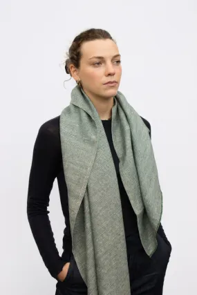 Basil Great Herringbone Linen Scarf