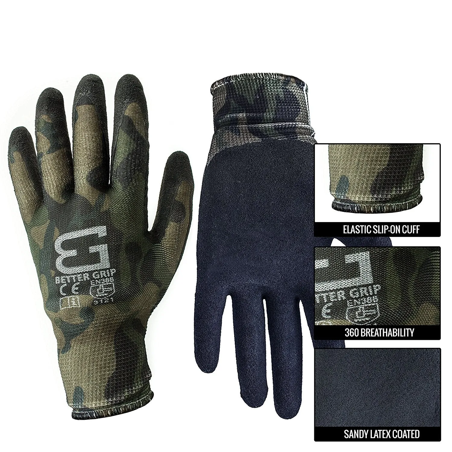 Better Grip® Ultra Thin Sandy Latex Coated Gloves - BGSMT1