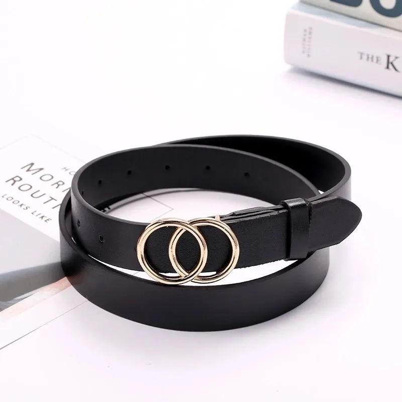 Casual Round Pu Leather Belt