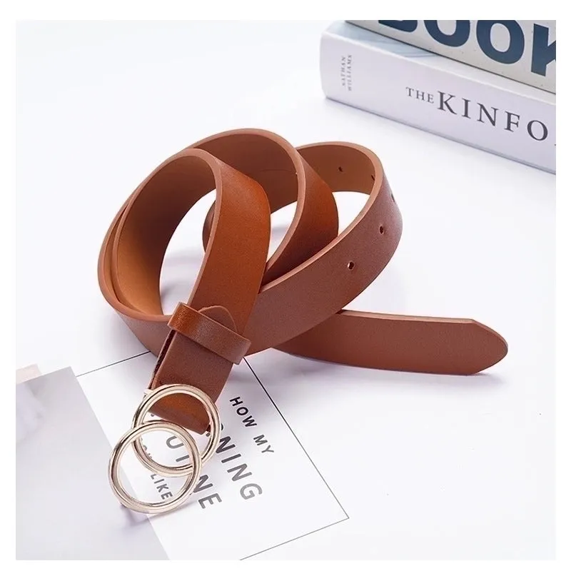 Casual Round Pu Leather Belt