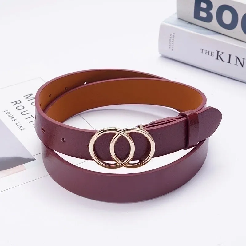 Casual Round Pu Leather Belt