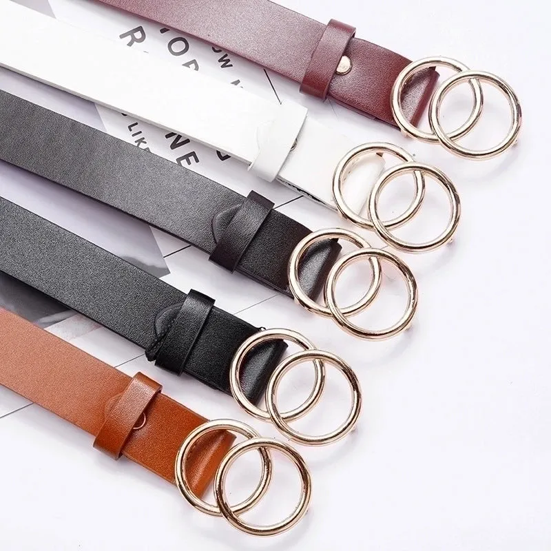 Casual Round Pu Leather Belt