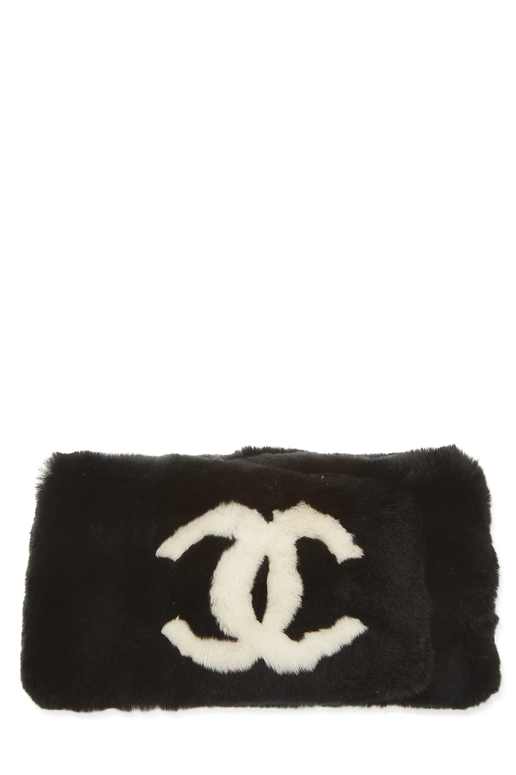 Chanel,  Black Fur 'CC' Muffler, Black