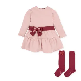 DRESS WITH PETAL SOCKS