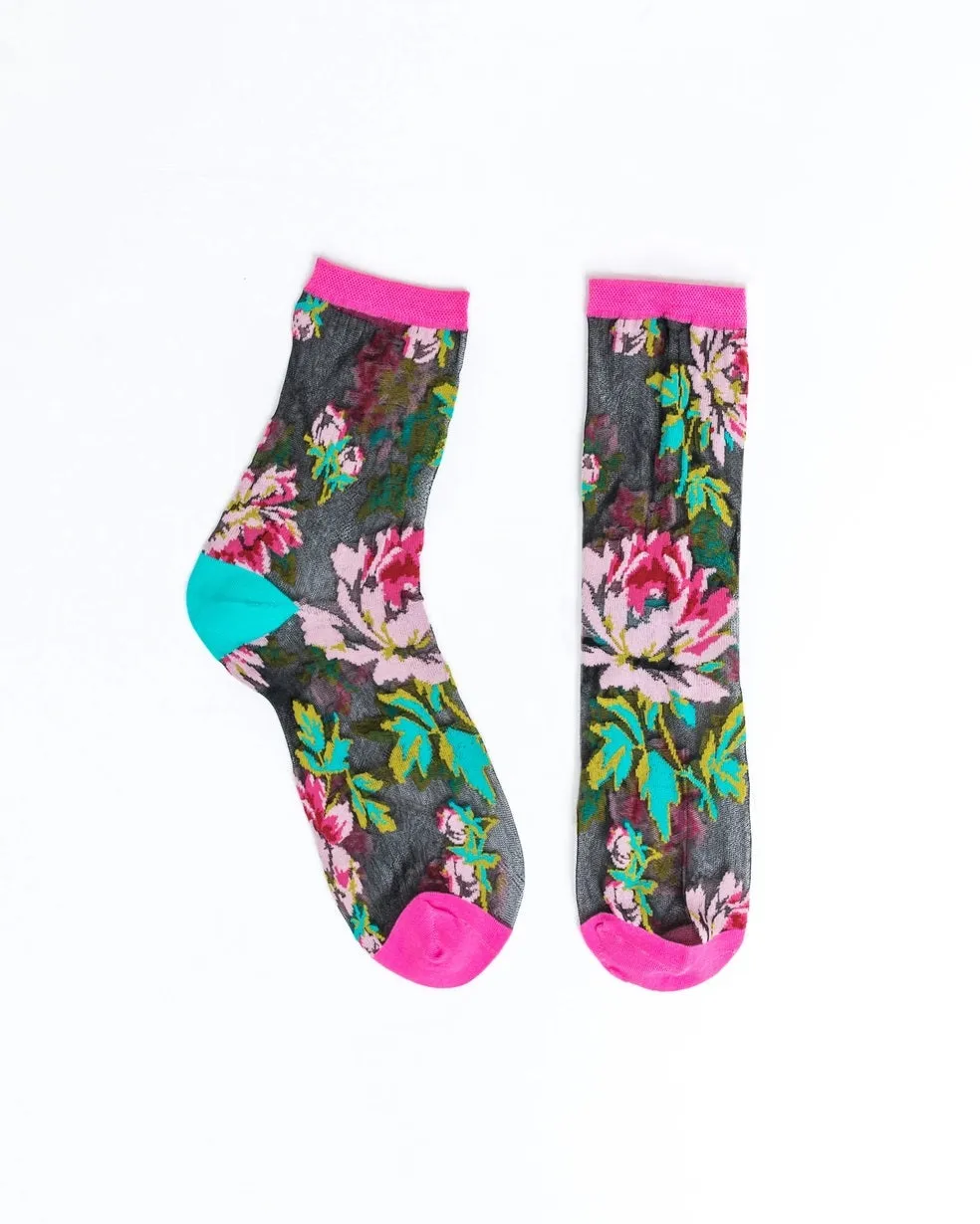 English Rose Sheer Ankle Socks