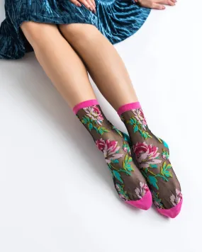 English Rose Sheer Ankle Socks