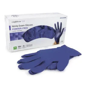 Exam Glove Confiderm® 3.0 Medium NonSterile Nitrile Standard Cuff Length Textured Fingertips Blue Not Rated - McKesson Brand Mfr# 14-6N34