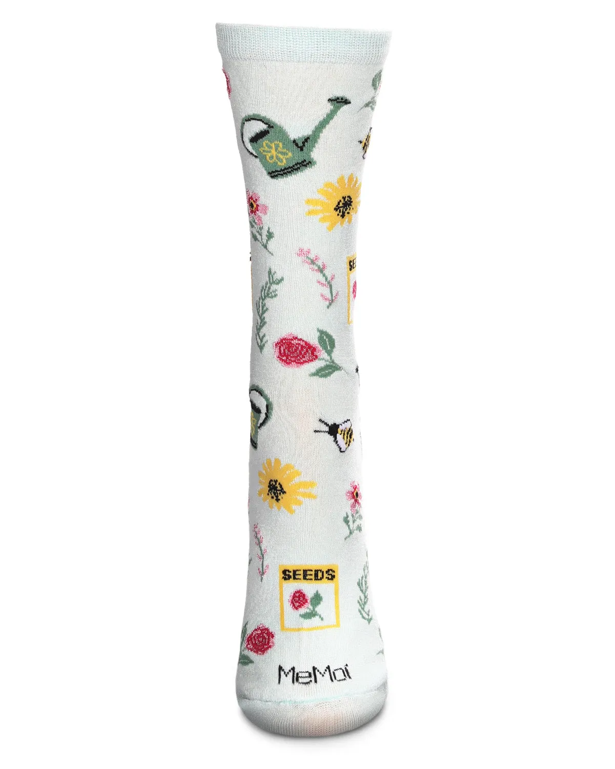 Flower Garden Bamboo Blend Crew Sock