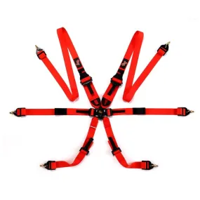 G-Force 7623 Endurance 3 2 Pull Down FIA Harness - Red