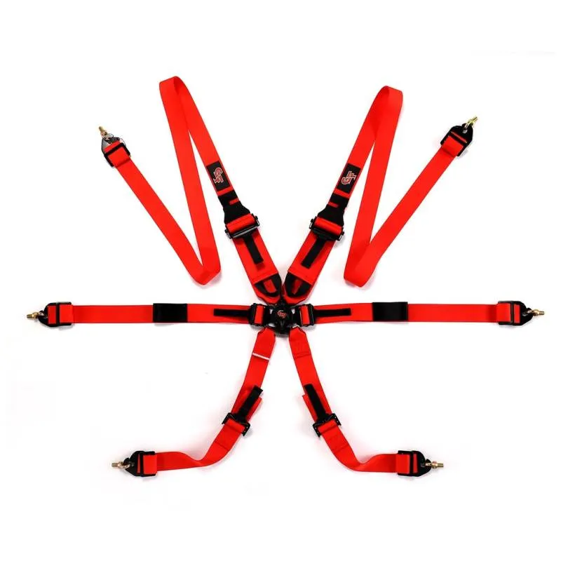 G-Force 7623 Endurance 3 2 Pull Down FIA Harness - Red