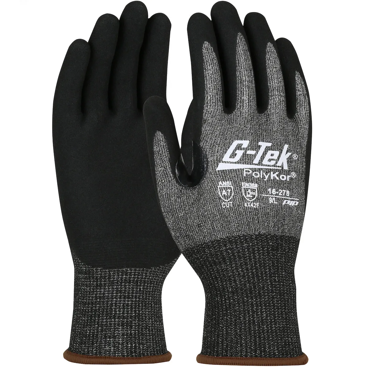 G-Tek PolyKor X7 16-278 Seamless Knit Blended with Nitrile Coated Grip Touchscreen Compatible Safety Glove(One Dozen)