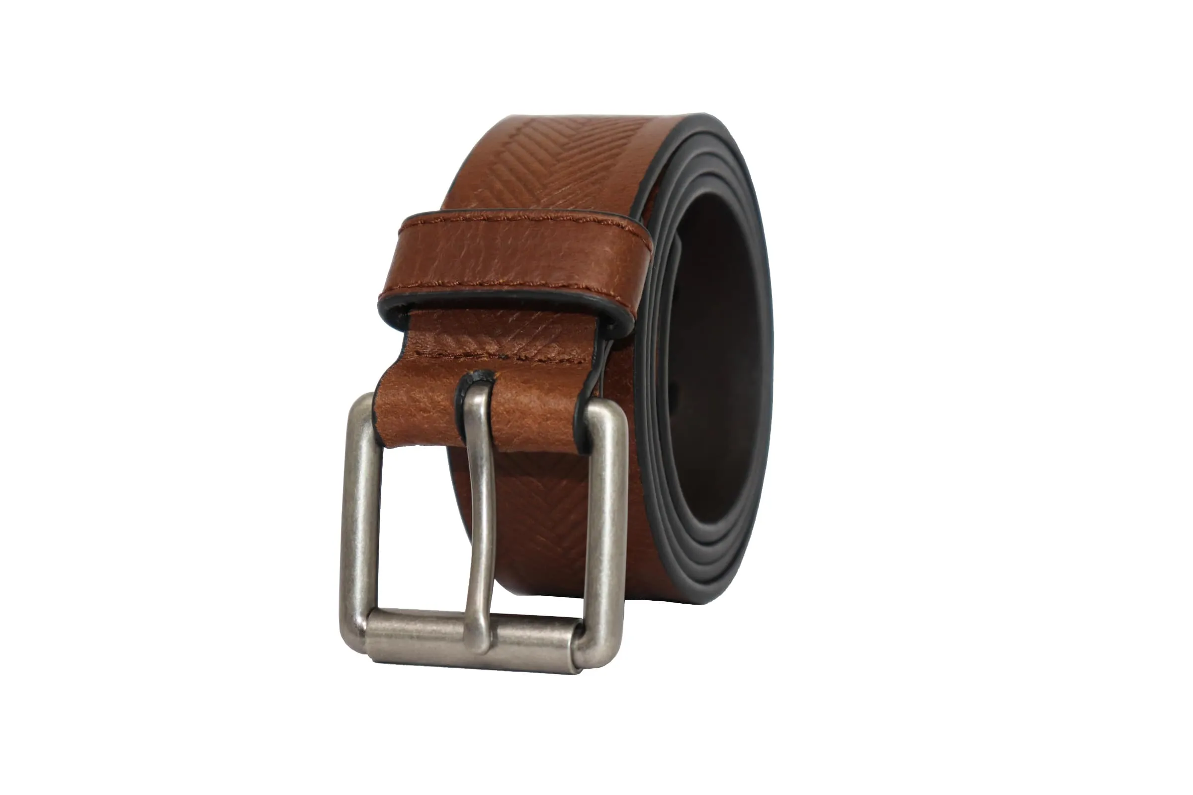 Leather Belt (Brown / Arrow) | Waist: 36"