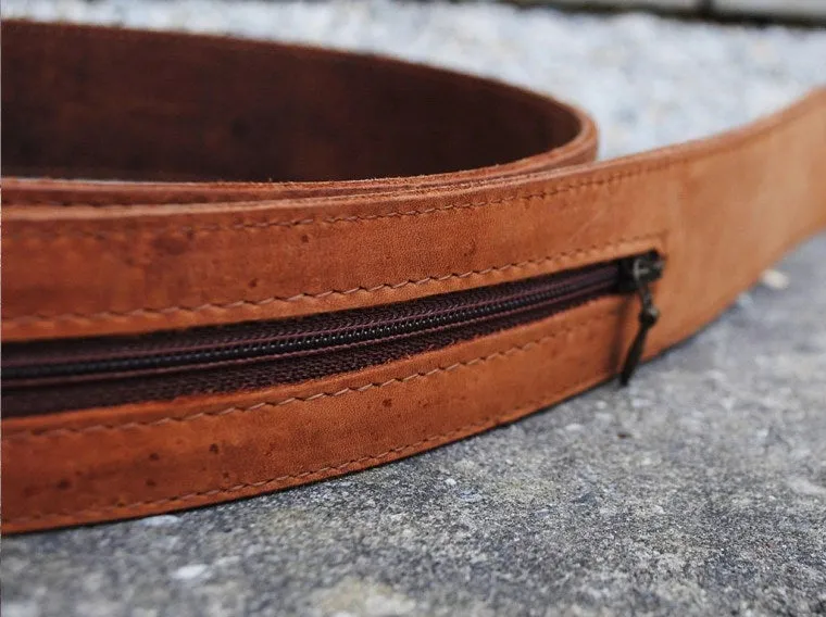 Leather Money Belt - Distressed