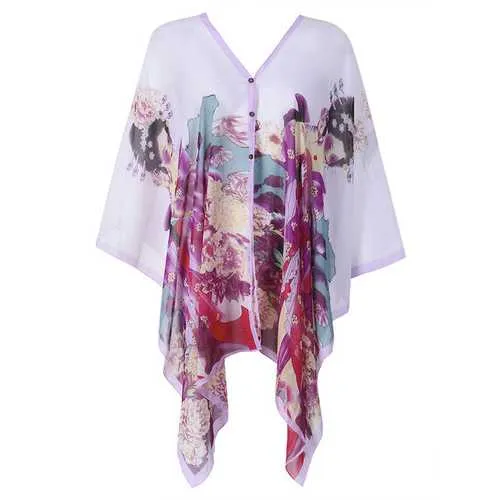 Loose Printed Soft Women Beach Scarves Veil Shawl