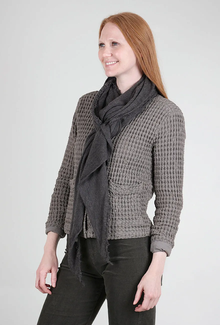 Love Cashmere Scarf, Brown Top x Charcoal