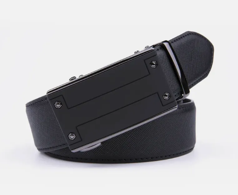 Men's Belt Leather Ratchet Belts Automatic Buckle 1.37inch Width