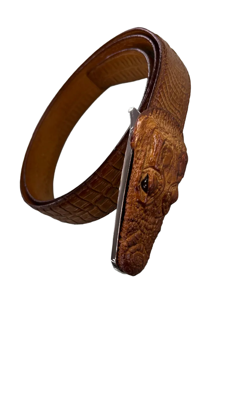 men's cognac belt genuine leather