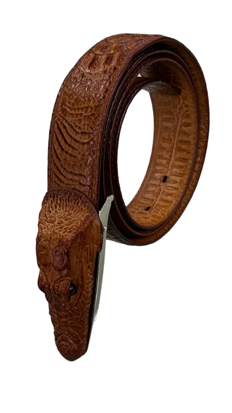 men's cognac belt genuine leather