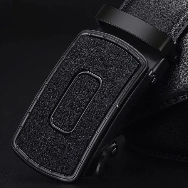 Men's Leather Automatic Buckle Belt