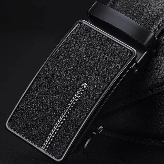 Men's Leather Automatic Buckle Belt