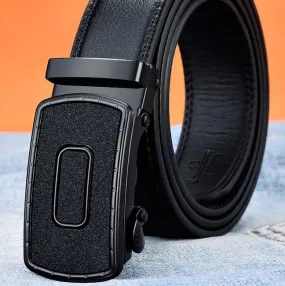 Men's Leather Automatic Buckle Belt