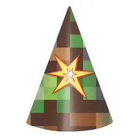 Minecraft TNT Party Hats - 8 Pkt