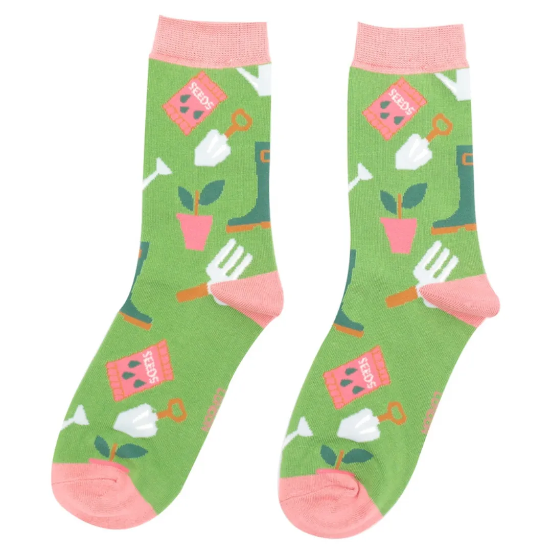 Miss Sparrow Gardening Gear Socks Green