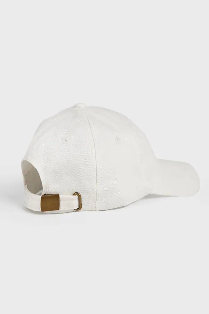 MNDZ Embroidered Cap - White