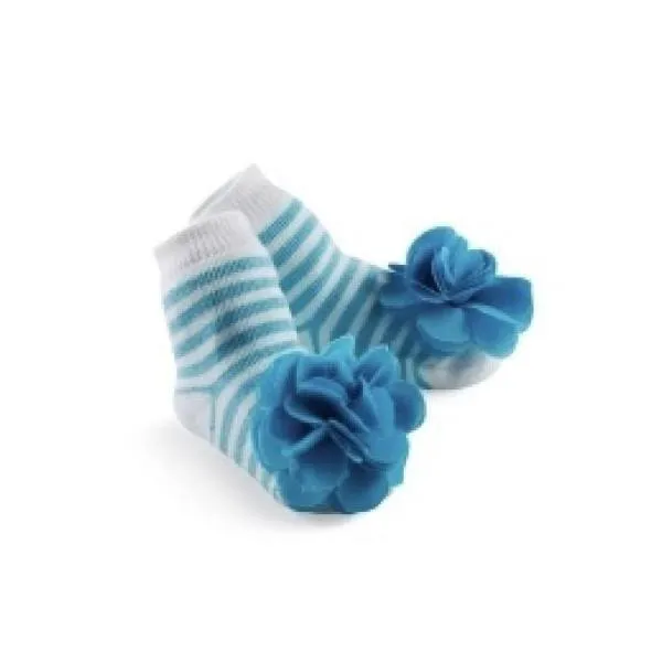 Mud Pie Aqua Striped Socks