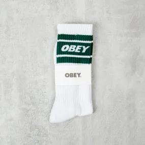 Obey Cooper II Socks - White / Botanical Garden