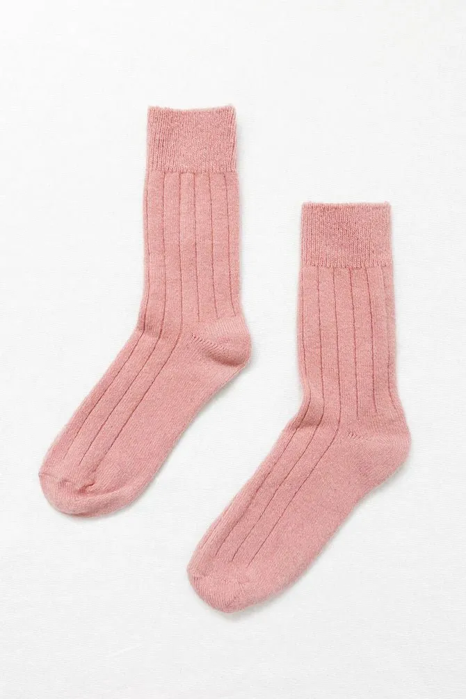 Petal Pink Cashmere Blend Socks