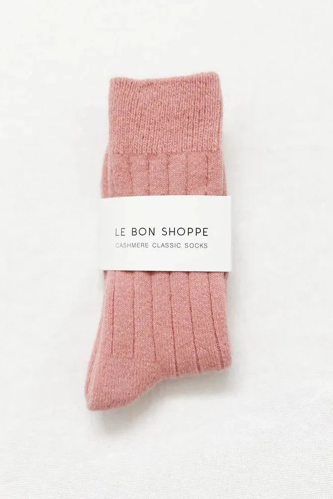 Petal Pink Cashmere Blend Socks