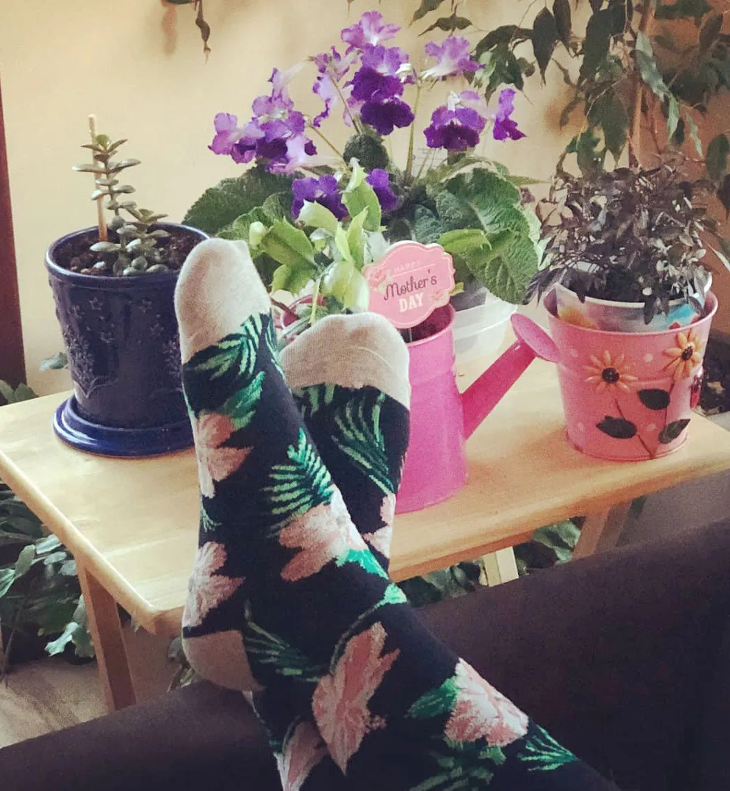 Pretty Flower Socks