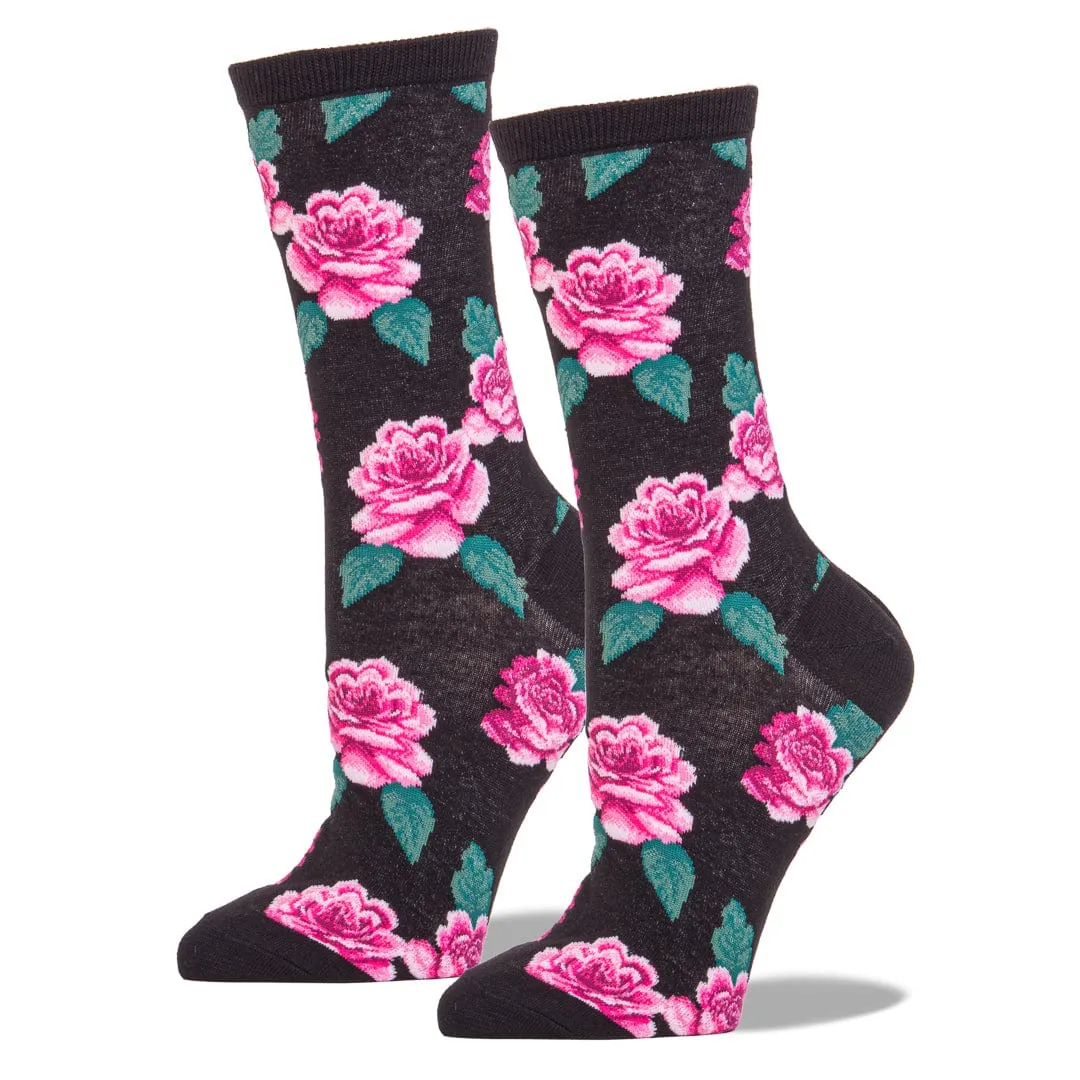 Rose Socks  Women's Crew Sock