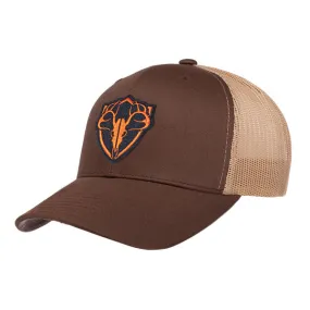 SA Co. Snap Back | Brown & Khaki | Orange Sharpshot