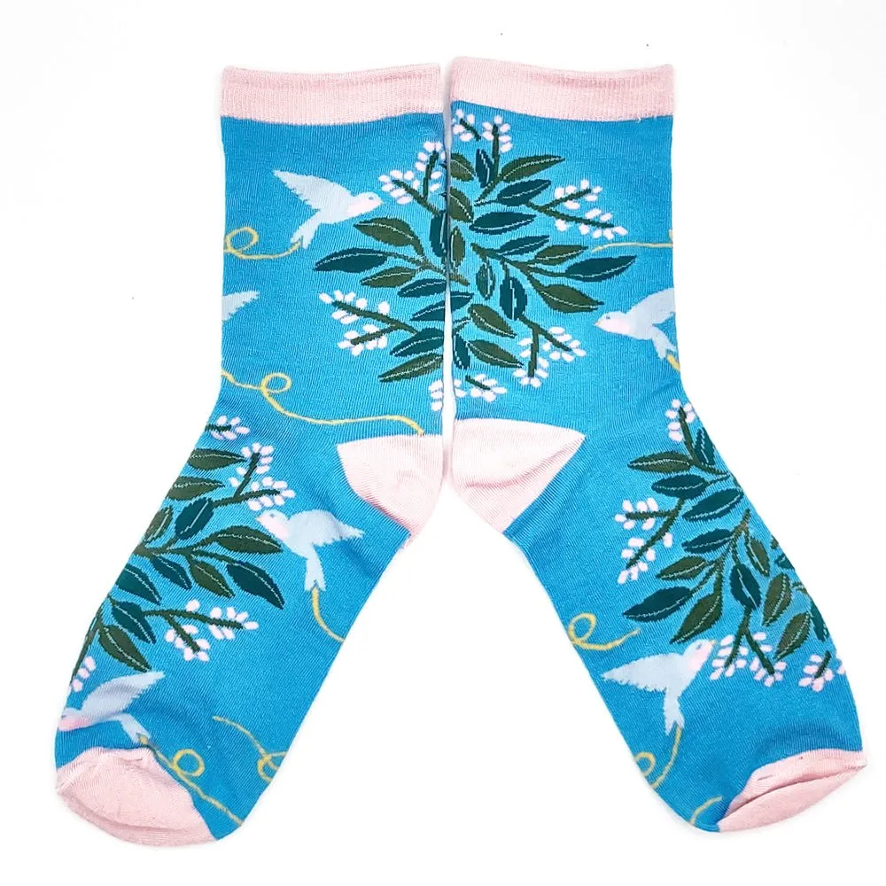 Secret Garden Birds Socks