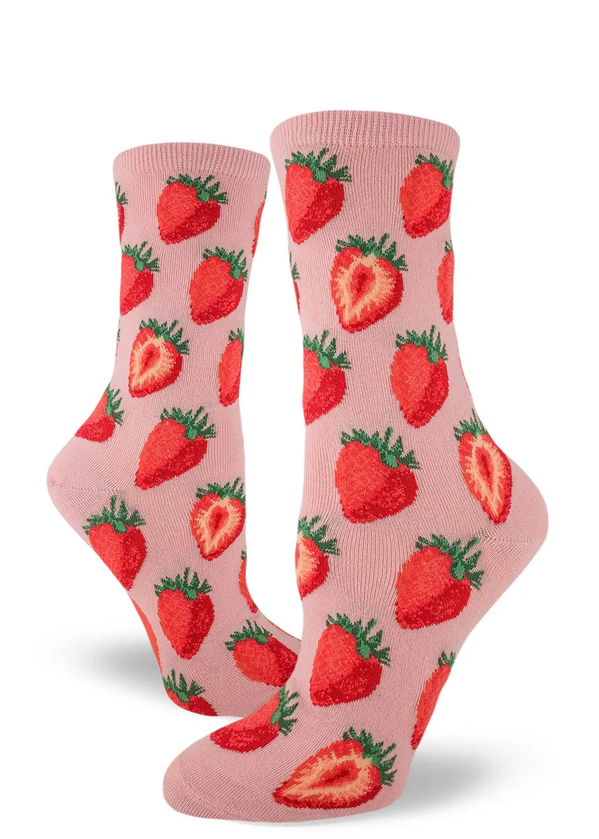 Sweet Strawberries Women's Crew Socks