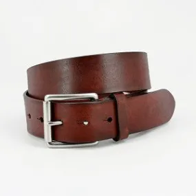 Torino Belts Hand Burnished Bridle Leather color: Brown