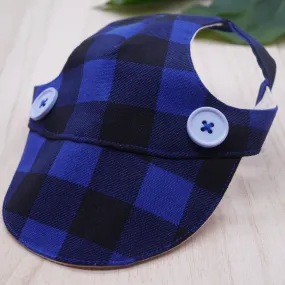 Unisex Walking Cap - Checkered Blue