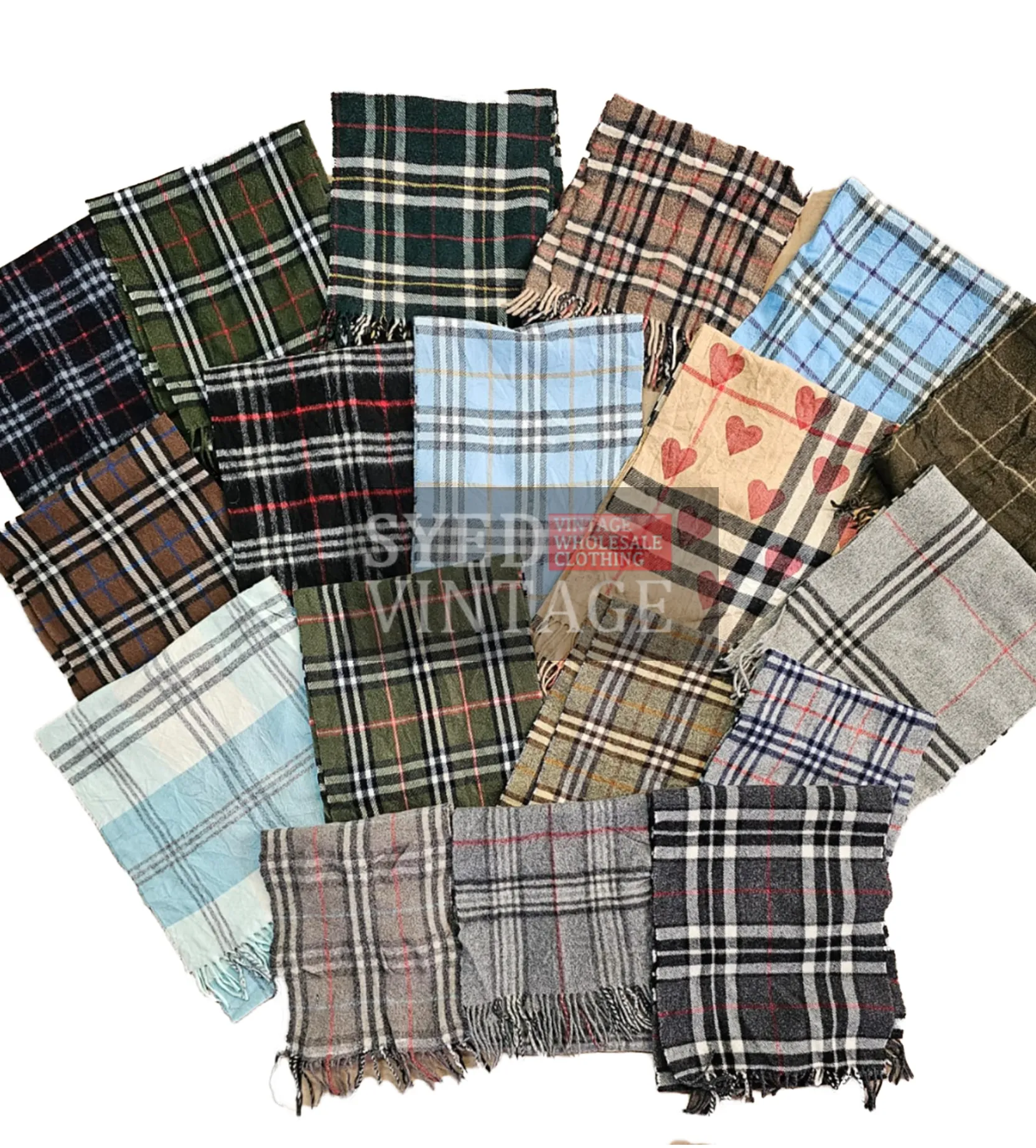 Vintage Burberry Style Pattern Scarves