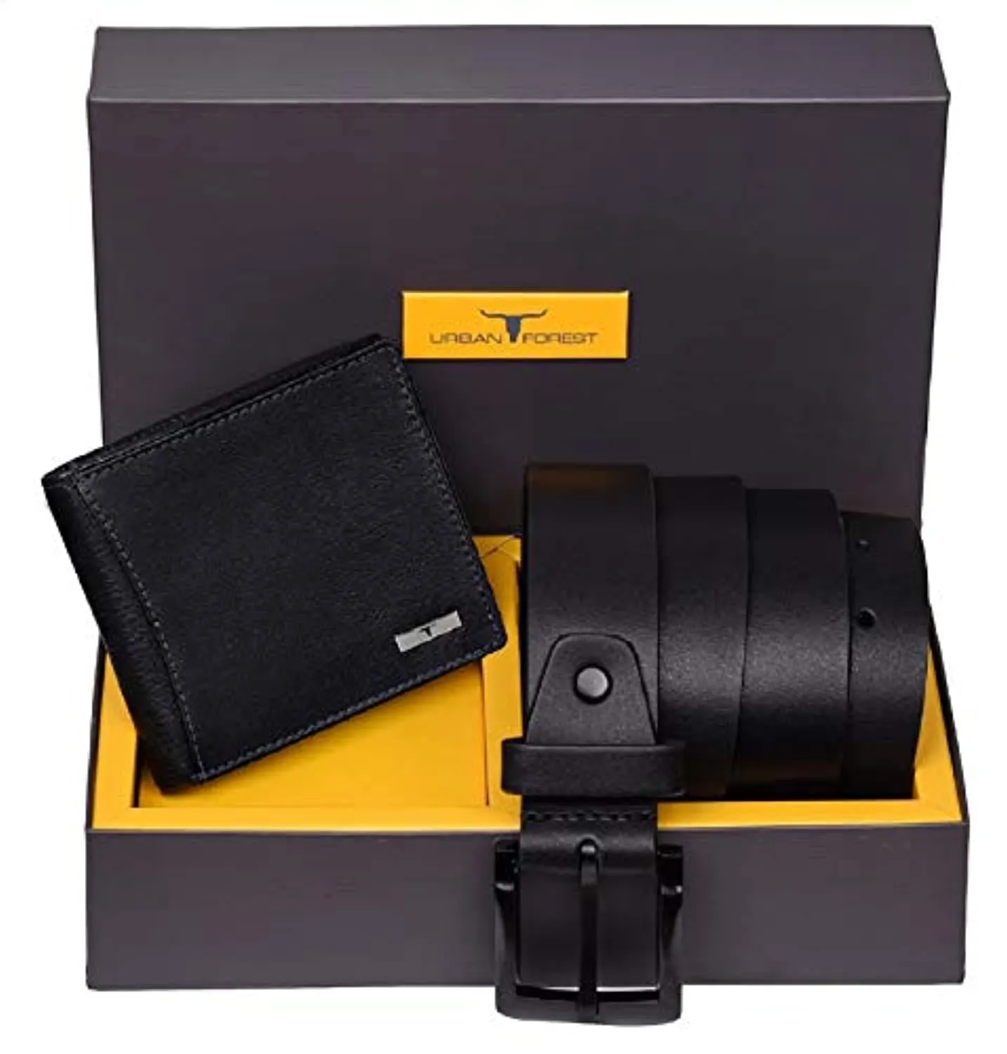 Wallet & Black Casual Belt Combo Gift Set for Men