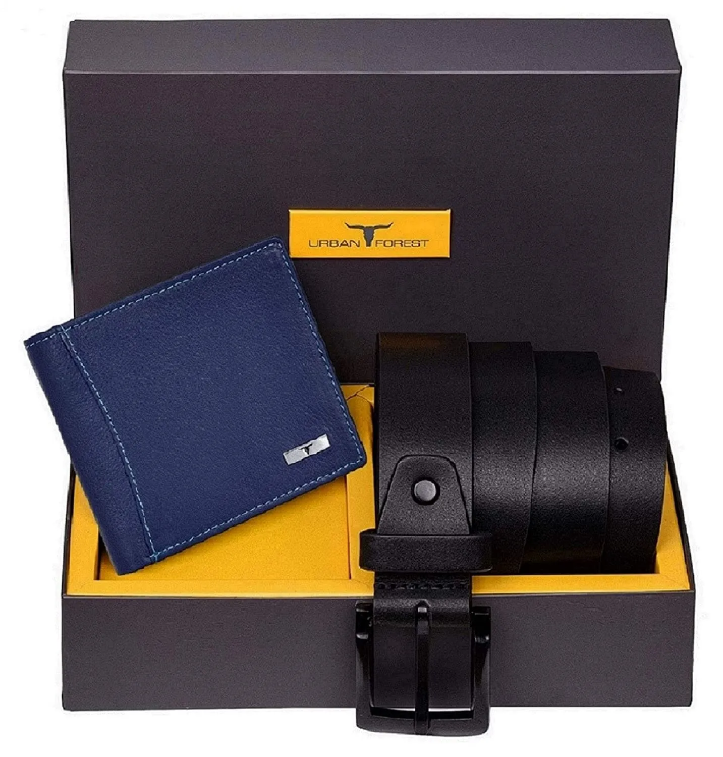 Wallet & Black Casual Belt Combo Gift Set for Men