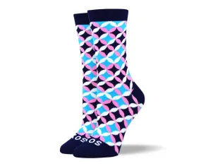 Women's Wild Blue Flower Petal Socks